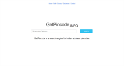Desktop Screenshot of getpincode.info
